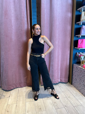 Black assymetrical top
