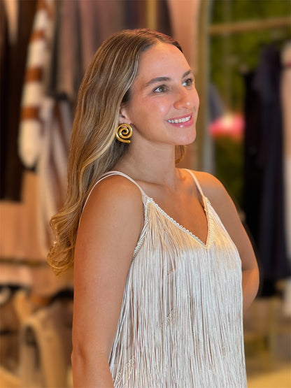 Gold Fringed Dress 24 marzo