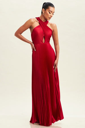 Dianas’s red pleated dress 1 dic