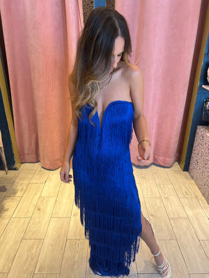 Lala’s Blue fringed dress
