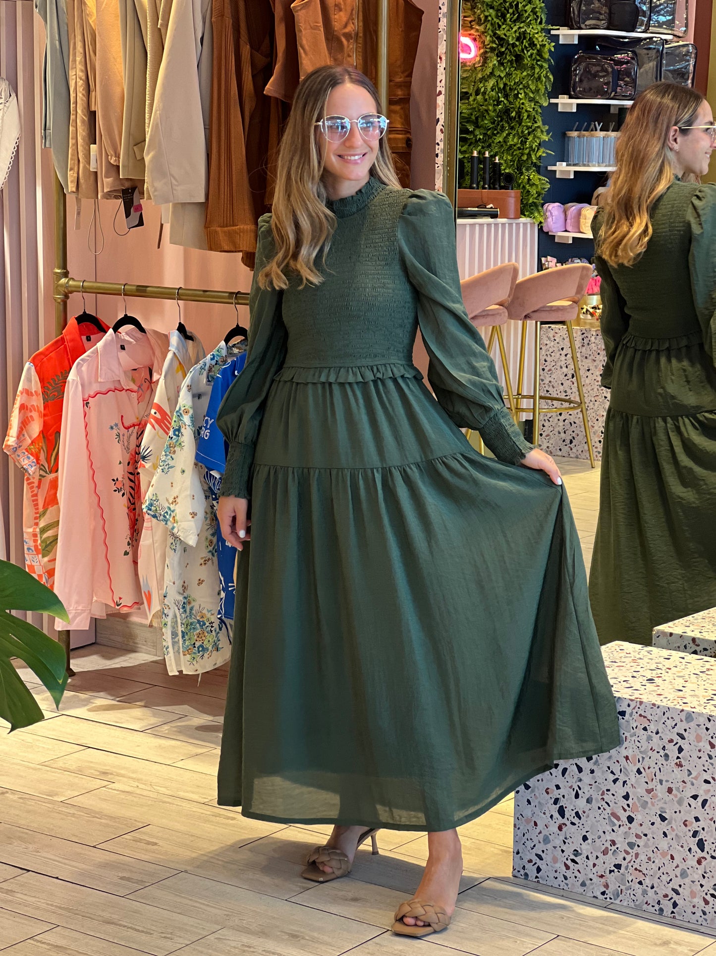 Deep green Alana’s maxi dress