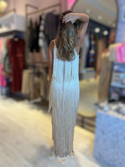 Gold Fringed Dress 24 marzo