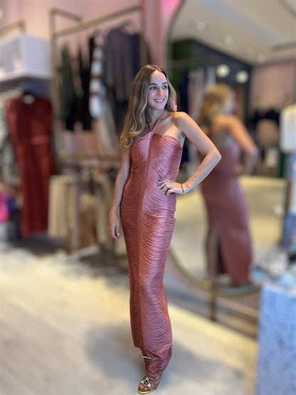 Gold rose Gia’s Fringed Dress 29 marzo