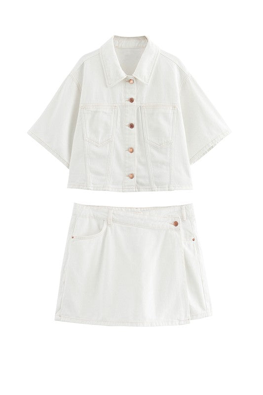 white denim skort set 6 oct