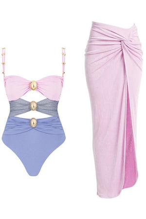 Cut out pink santorini bikini set