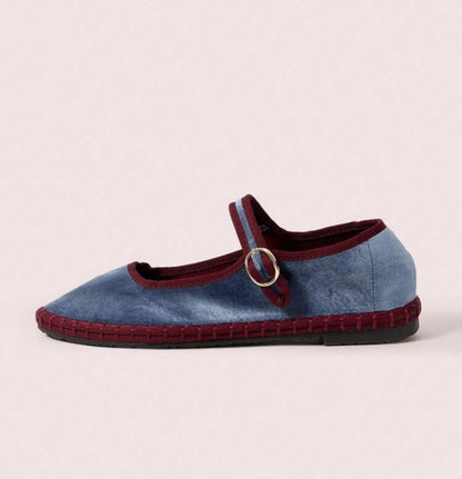 Blue & Burgundy DT Flats