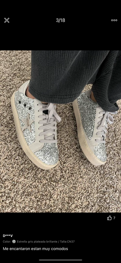 Glitter sneakers for adult
