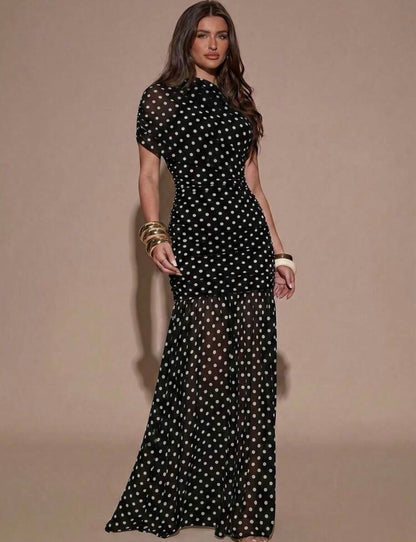 Black polka Dress