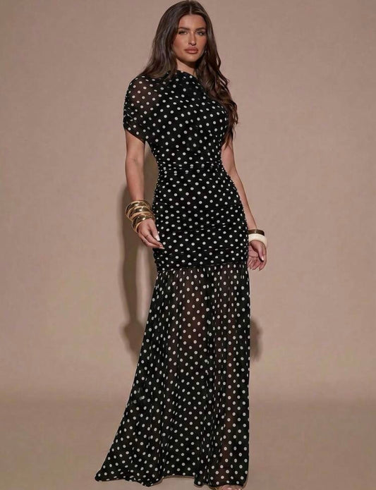 Black polka Dress