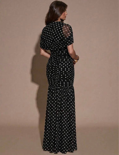 Black polka Dress