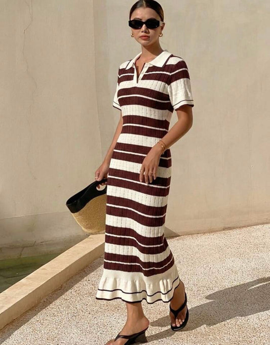 Striped Knitted Dress