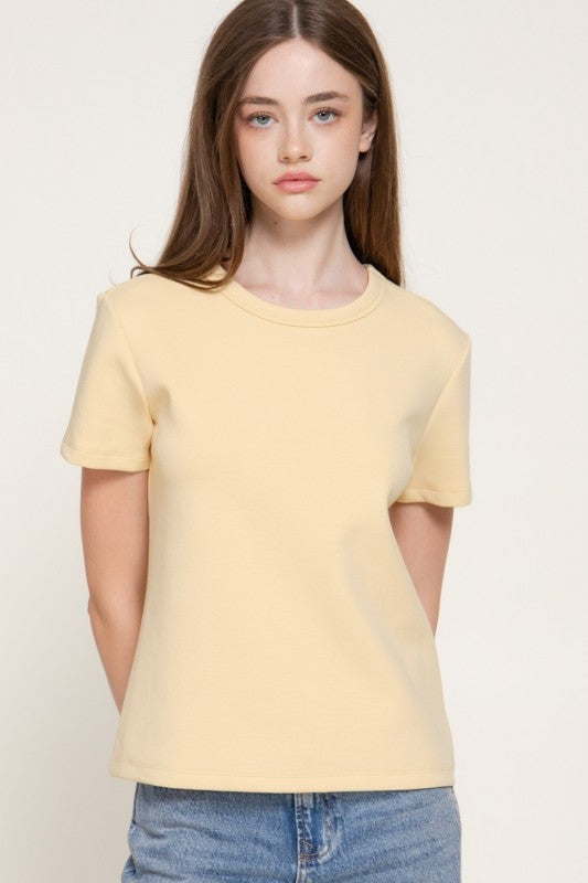 Butter yellow 100% Cotton tshirt 8 sept