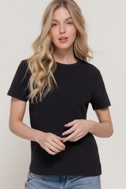 Black 100% Cotton tshirt 8 sept
