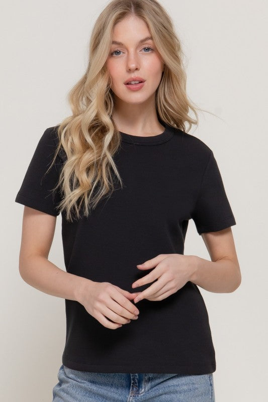Black 100% Cotton tshirt 8 sept