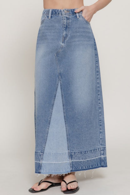 Denim MIDI skirt