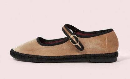 Cream & Black DT Flats