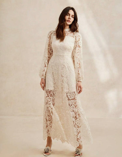 Ivory lace total Dress