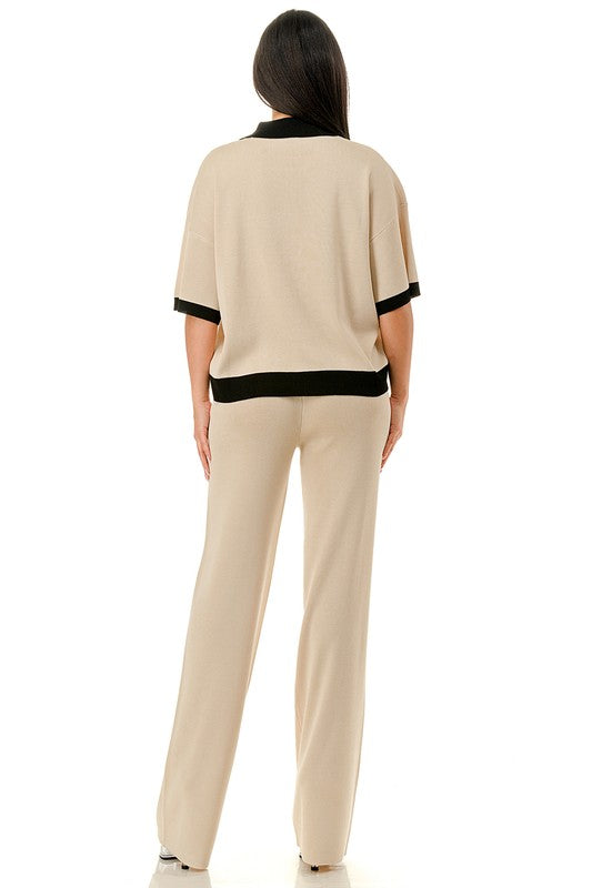 Nude & Black zipper  set de viaje