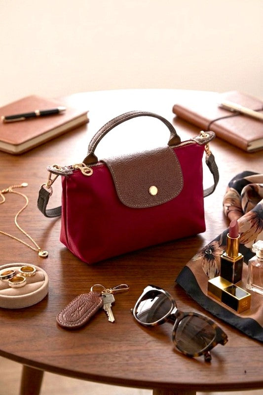 Dark red mini tote Bag 30 mayo