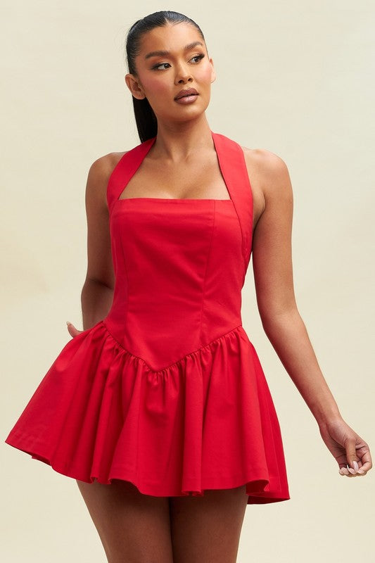 Red Dalia's corset Dress 6 oct