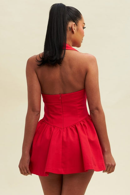 Red Dalia's corset Dress 6 oct