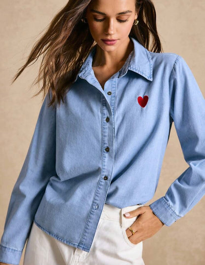 Denim embroidery shirt 20 abril