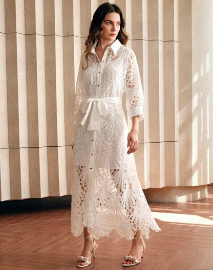 White eyelet Dress