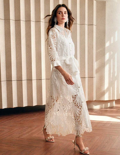 White eyelet Dress