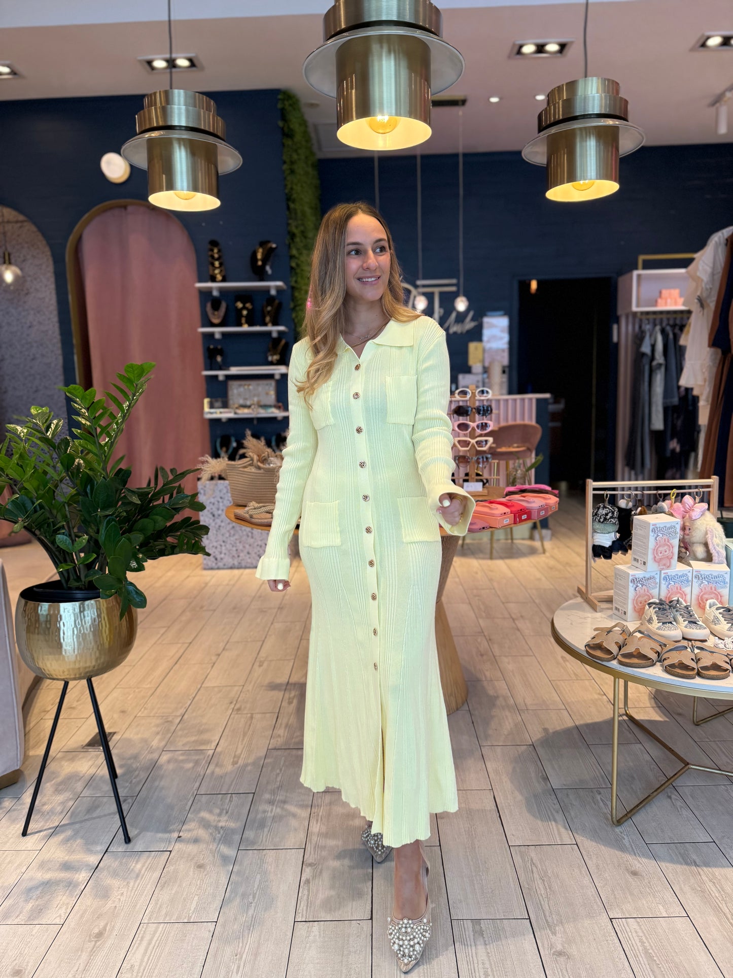Butter yellow dress
