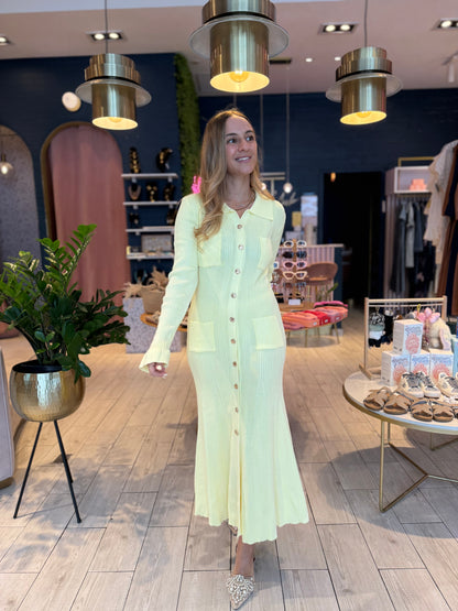 Butter yellow dress