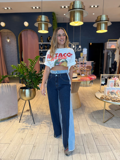 Double waist jeans