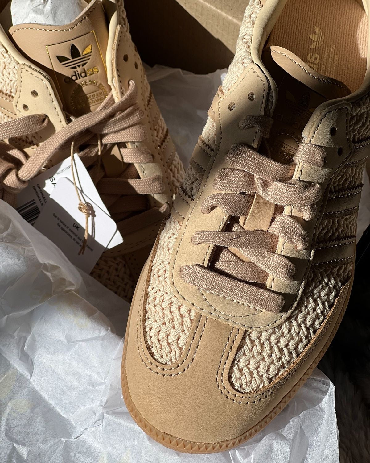 Adidas Nude croche aesthetic samba adidas for women- 7 days