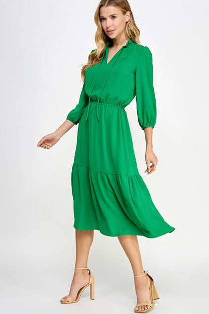 Green Tzniut Dress 5 marzo