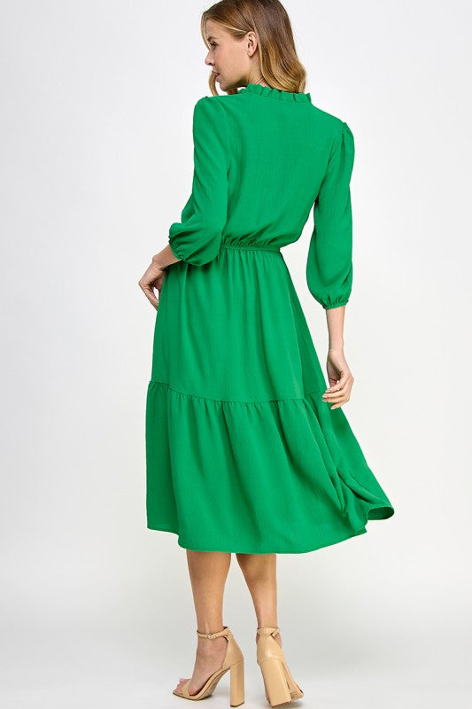 Green Tzniut Dress 5 marzo