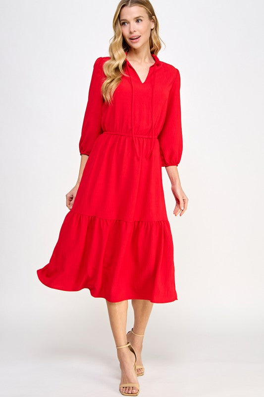 Red Tzniut Dress 5 marzo