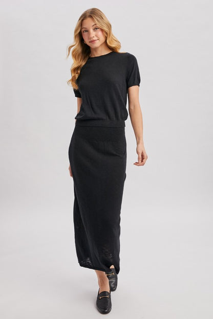 Black Tzniut skirt set 5 marzo