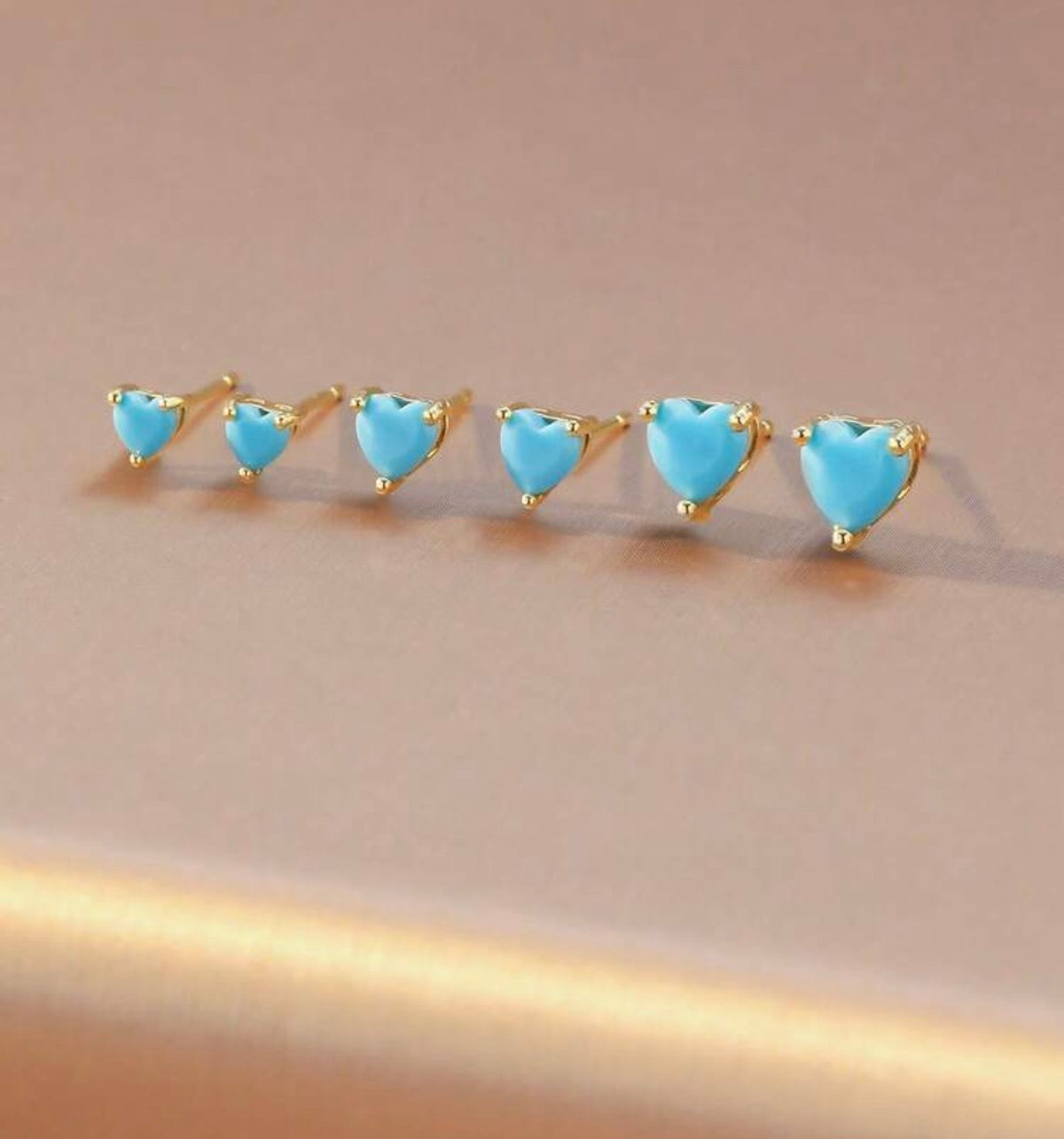 Turquoise heart earings