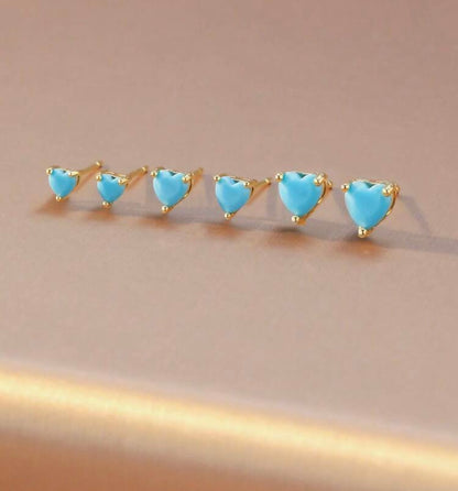 Turquoise heart earings