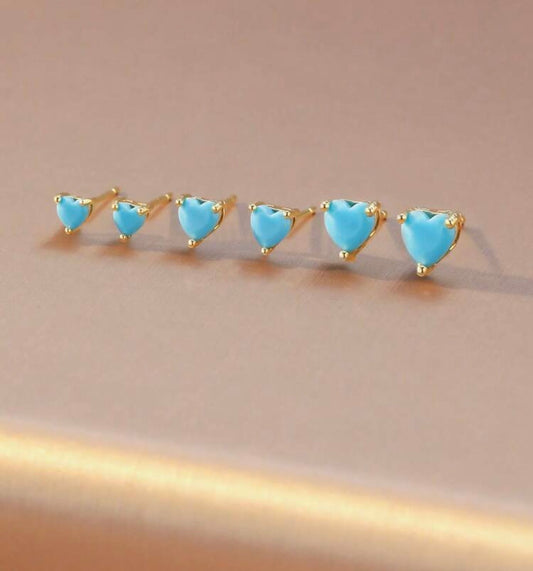 Turquoise heart earings