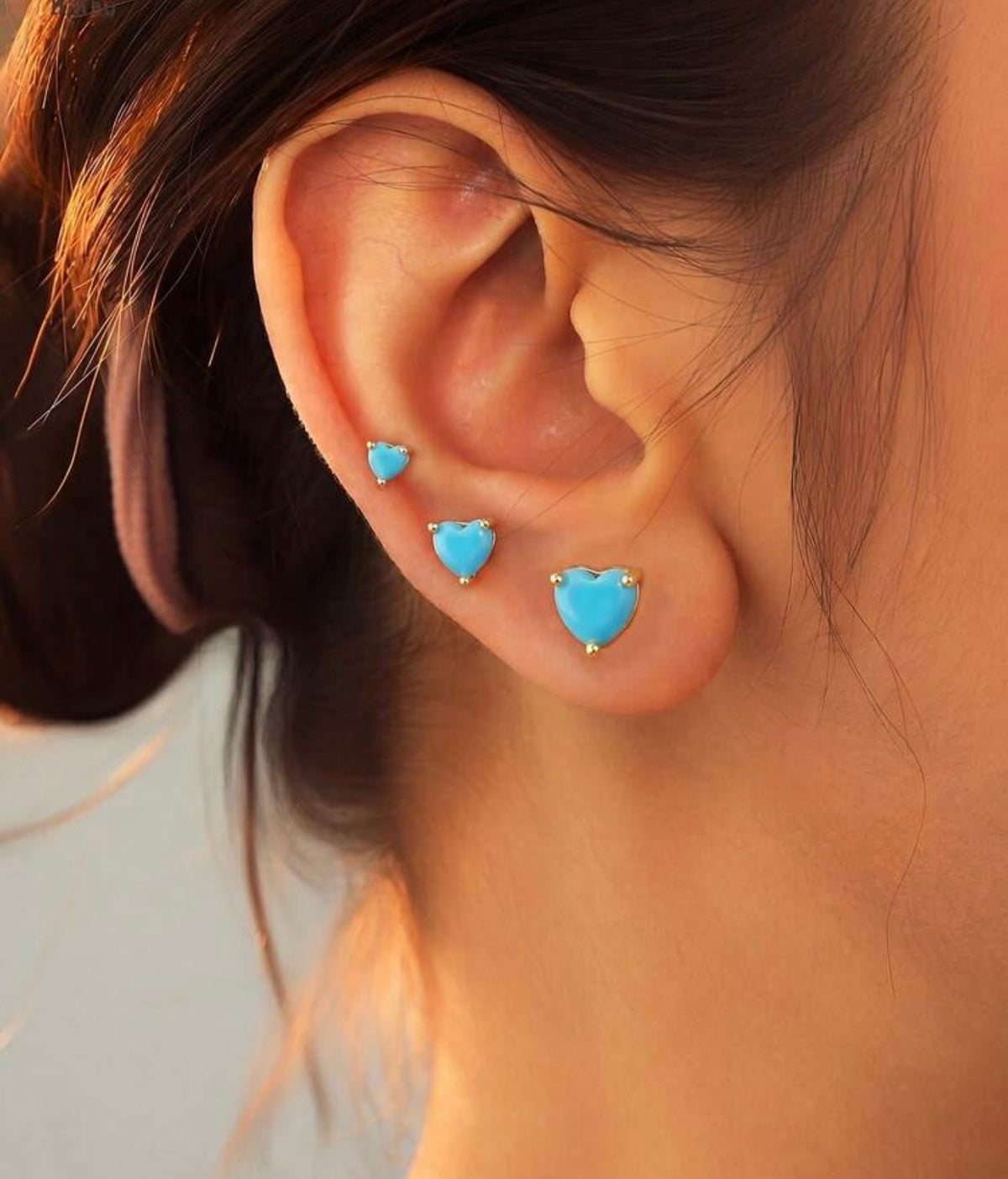 Turquoise heart earings