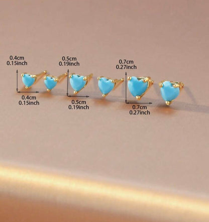 Turquoise heart earings