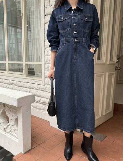 Denim midi Dress