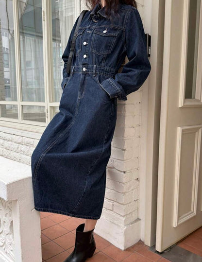 Denim midi Dress