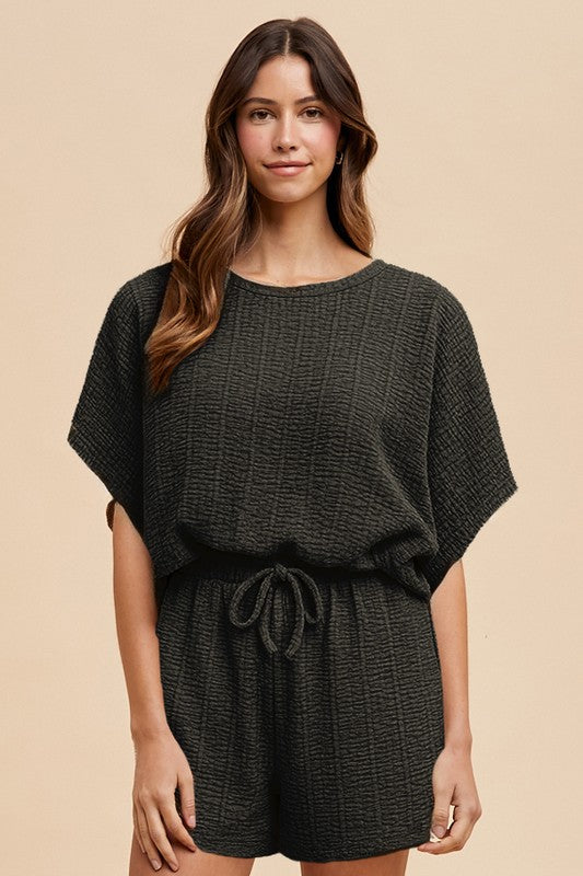 Black comfy shorts set 22 julio
