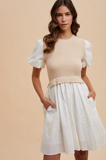 Knitted puffy dress