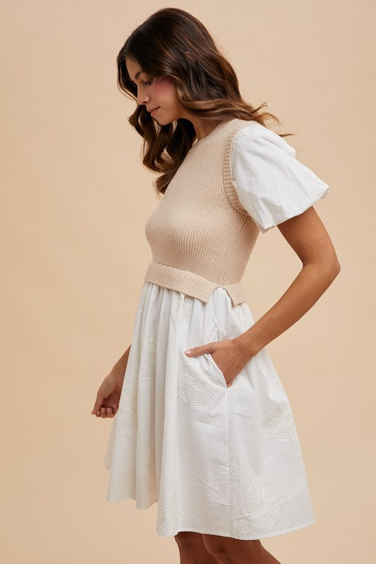 Knitted puffy dress