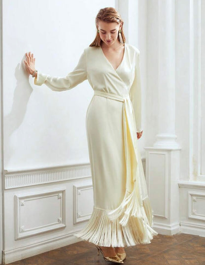 Ivory Fringed Dress 24 abril