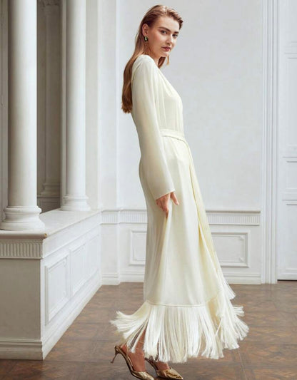 Ivory Fringed Dress 24 abril