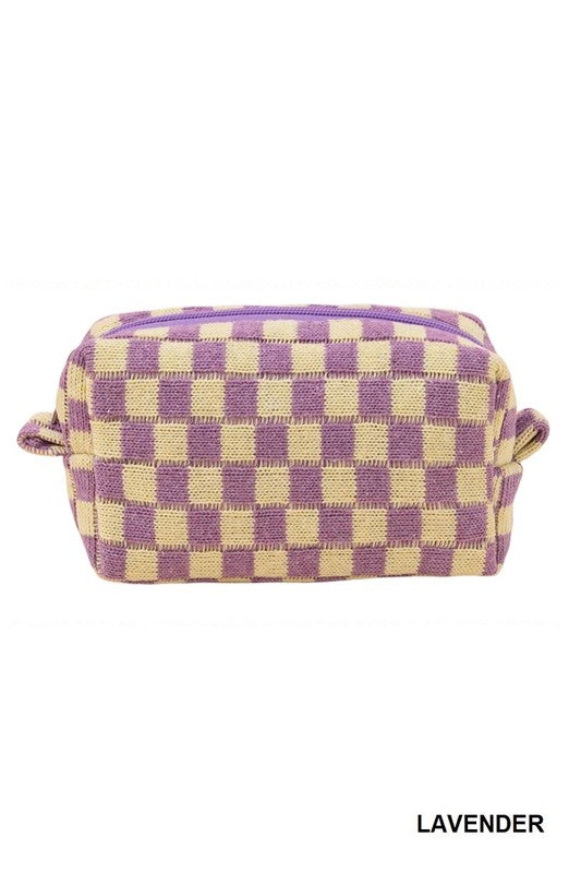 Lavender checkerd Pouch
