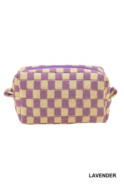 Lavender checkerd Pouch